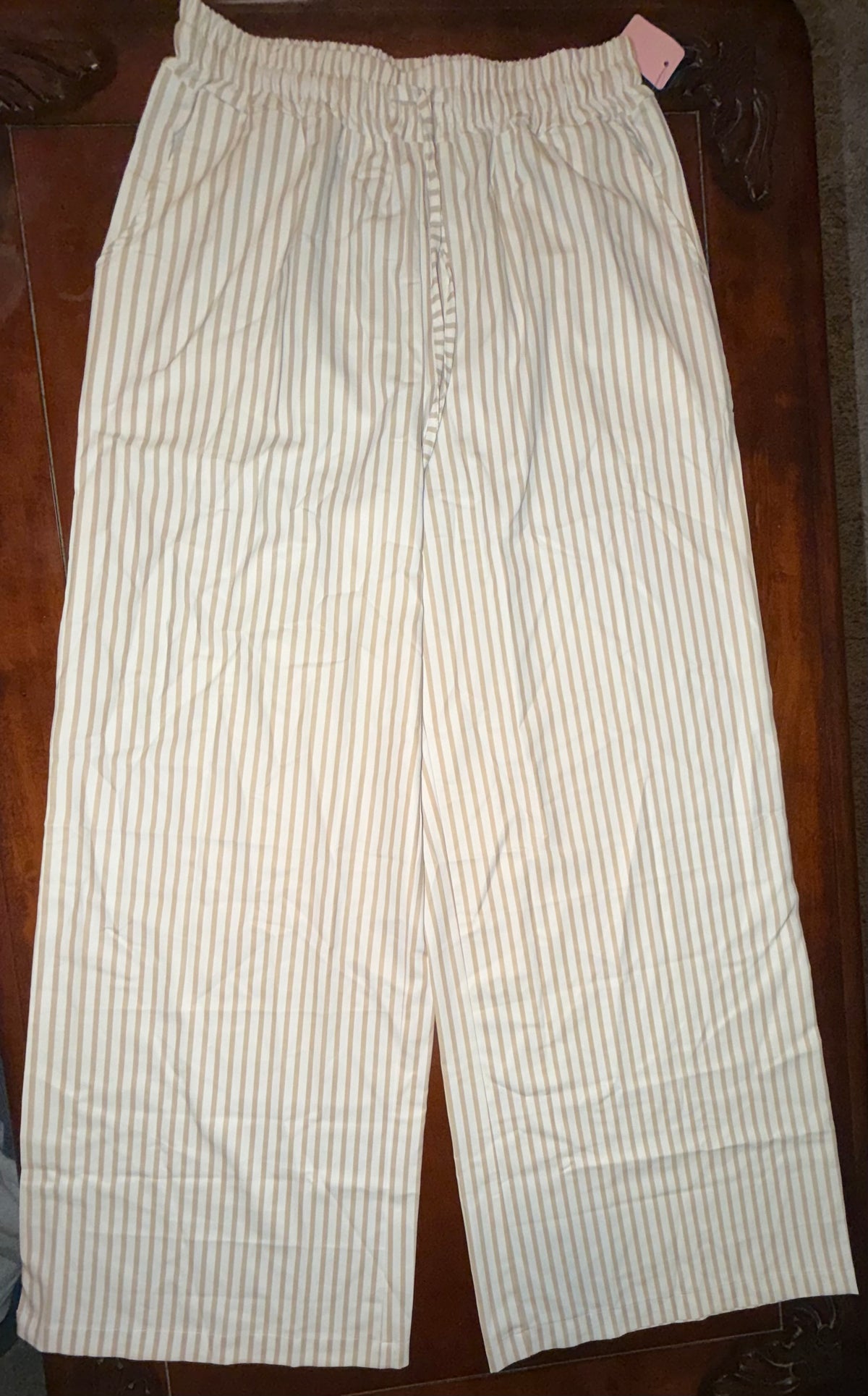 Stripped Pants with Pockets